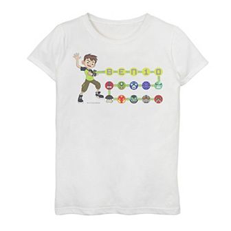 Girls 7-16 Cartoon Network Ben 10 Omnitrix Map Graphic Tee