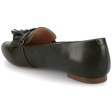 Journee Jannah Women's Pointed Toe Tassel Loafer Flats In Regular & Wide Width