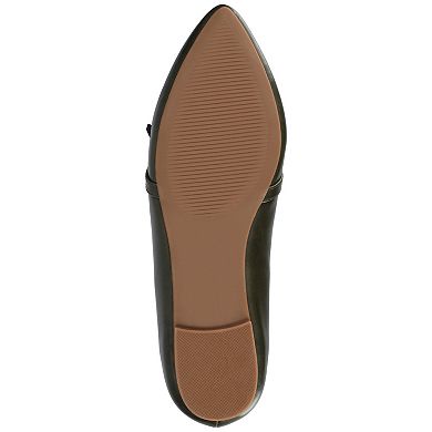 Journee Jannah Women's Pointed Toe Tassel Loafer Flats In Regular & Wide Width