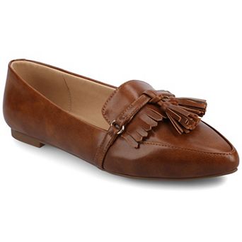 Journee Jannah Women's Pointed Toe Tassel Loafer Flats In Regular & Wide Width