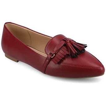 Journee Jannah Women's Pointed Toe Tassel Loafer Flats in Regular & Wide Width