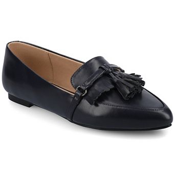 Journee Jannah Women's Pointed Toe Tassel Loafer Flats In Regular & Wide Width
