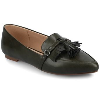 Journee Jannah Women's Pointed Toe Tassel Loafer Flats In Regular & Wide Width