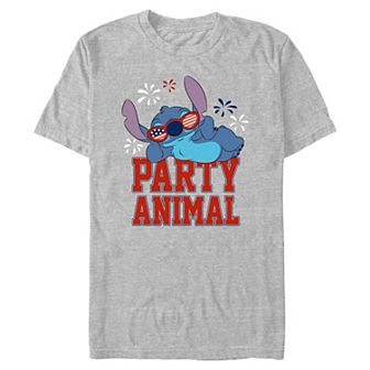 Disney's Lilo & Stitch Party Animal Americana Men's Graphic Tee