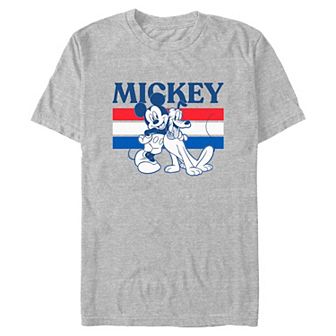 Disney's Mickey Mouse And Pluto Americana Men's Graphic Tee