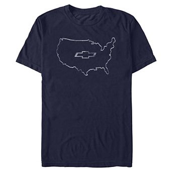 Men's Chevrolet Symbol With United States Of America Graphic Tee