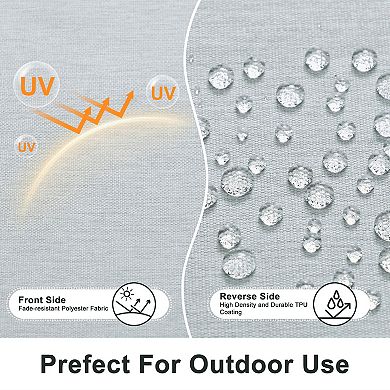 Aoodor 2-Pack Solid Waterproof Outdoor Patio Seat Cushion, Dining Chair Cushions with Ties-18 x 19in