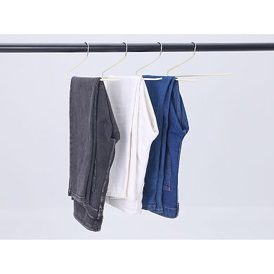 10 Pcs Metal Clothes Hangers, Open-Ended Pants Hangers for Closet, Non-Slip Hangers for Blankets