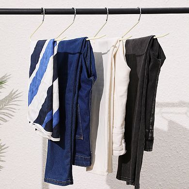 10 Pcs Metal Clothes Hangers, Open-Ended Pants Hangers for Closet, Non-Slip Hangers for Blankets