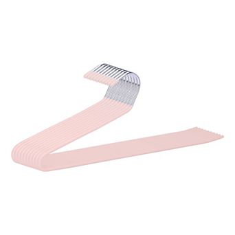 10 pc Metal Clothes Hangers, Open-Ended Pants Hangers for Closet, Non-Slip Hangers for Blankets