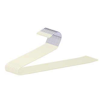 10 pc Metal Clothes Hangers, Open-Ended Pants Hangers for Closet, Non-Slip Hangers for Blankets