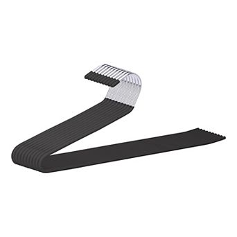 10 pc Metal Clothes Hangers, Open-Ended Pants Hangers for Closet, Non-Slip Hangers for Blankets