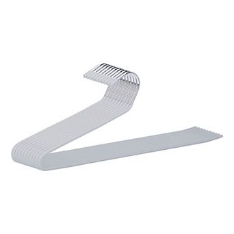 10 pc Metal Clothes Hangers, Open-Ended Pants Hangers for Closet, Non-Slip Hangers for Blankets