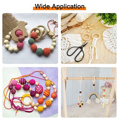 100 PCS 30mm /1.2in Natural Wood Craft Ring, Unfinished Solid Small Wooden Rings Circle