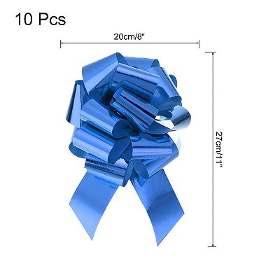 10pcs 8" Metallic Large Big Pull Bow Gift Wrapping Bows Ribbon for Wedding Car
