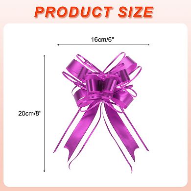 10 Pcs 8 Inch Giant Large Pull Bow Gift Wrapping Organza Bows Ribbon for Wedding Baskets
