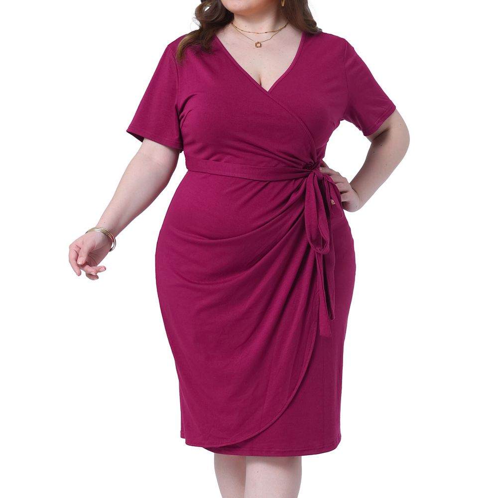 wrap dresses for curvy women Plus Size Classic Belted Dress perfect for any occasion 8 Best Plus Size Wrap