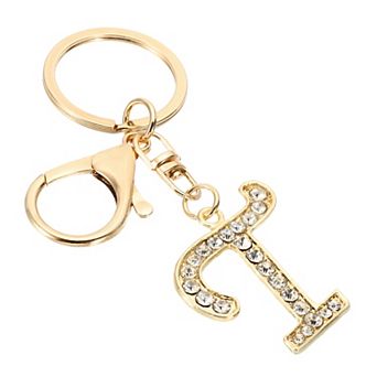 Initial Letter Keychain, Letter Charm with Crystal Diamonds Decorative Alphabet Pendants for DIY