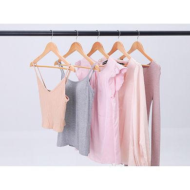 10 Pack Wood Non-Slip Hangers, Durable 360-degree Space Saving Clothes Hangers for Clothing, Closet