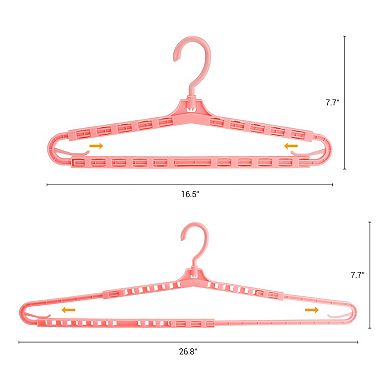 10Pcs Extra Large Hangers, Plastic Adjustable Shoulder Sturdy Clothes Hangers for Oversized Garments