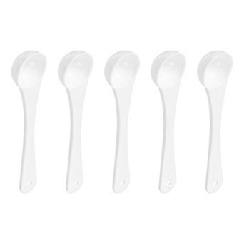 10 pc Teaspoon Micro Scoops 0.5g Mini Powder Scoops Mini Measuring Spoons for Measuring, White