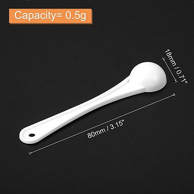 10Pcs Teaspoon Micro Scoops 0.5g Mini Powder Scoops Mini Measuring Spoons for Measuring, White