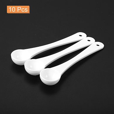 10Pcs Teaspoon Micro Scoops 0.5g Mini Powder Scoops Mini Measuring Spoons for Measuring, White
