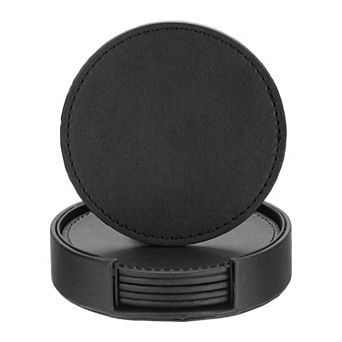 1 Set Leather Coasters for Drinks, Drink Coasters with Holder for Tabletop Protection, Home Decor