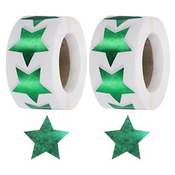 1000 pc Glitters Star-Shaped Stickers 1 Inch Holographic Sparkle Self-Adhesive Coding Labe