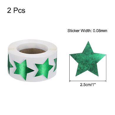 1000Pcs Glitters Star-Shaped Stickers 1 Inch Holographic Sparkle Self-Adhesive Coding Labe