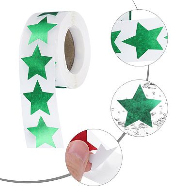 1000Pcs Glitters Star-Shaped Stickers 1 Inch Holographic Sparkle Self-Adhesive Coding Labe