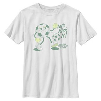 Boys 8-20 All Star Soccer Club Let's Kick It Graphic Tee