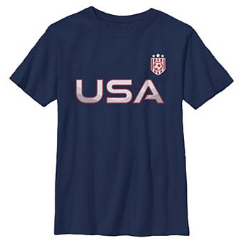 Boys 8-20 USA Soccer Pocket Crest Graphic Tee
