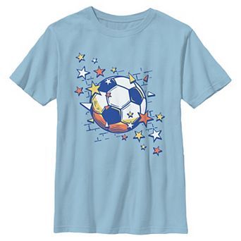 Boys 8-20 Soccer Ball And Stars Americana Graphic Tee
