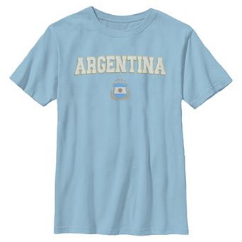 Boys 8-20 Argentina Flag Crest Graphic Tee