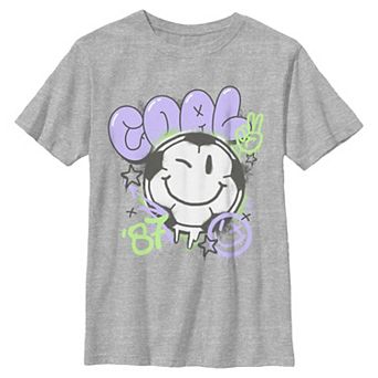 Boys 6-20 Soccer Ball Smiley Face Graphic Tee