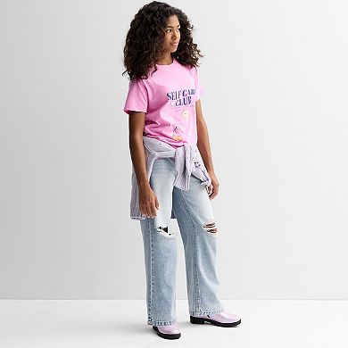 Girls 6-20 SO® Short Sleeve Oversized Graphic Tee in Regular & Plus Size