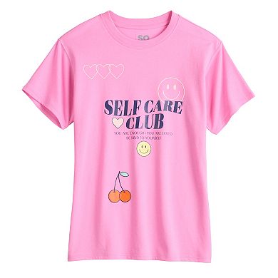 Girls 6-20 SO® Short Sleeve Oversized Graphic Tee in Regular & Plus Size