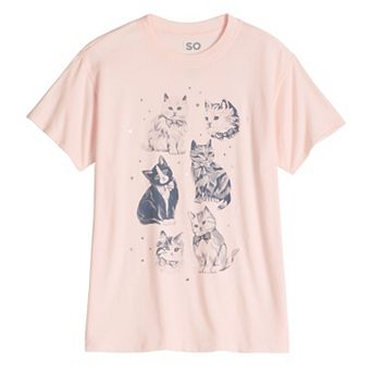 Girls 6-20 SO® Short Sleeve Oversized Graphic Tee in Regular & Plus Size