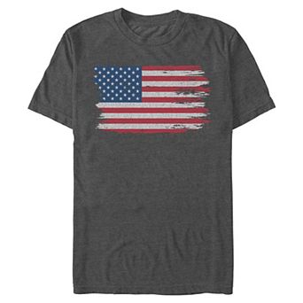 Men's Distressed USA Flag Graphic Tee