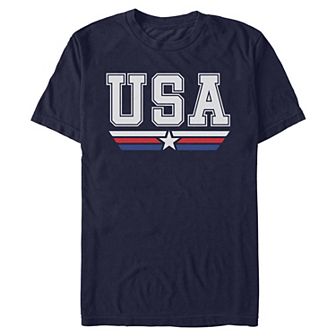 Men's USA Americana Stripes Graphic Tee