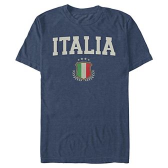 Men's Italia Flag Crest Graphic Tee