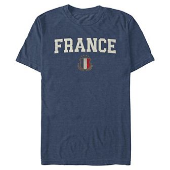 Men's France Flag Crest Graphic Tee
