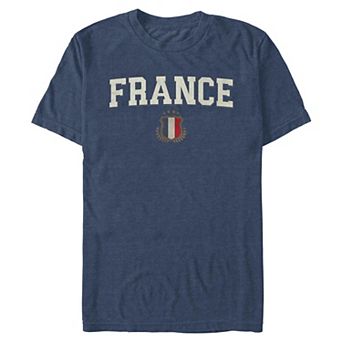 Men's France Flag Crest Graphic Tee