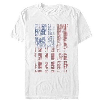 Men's Distressed American Flag Graphic Tee