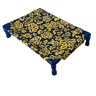 Truman + Teddy (Sunny Day) Easy-to-clean Handcrafted Elevated, Cot-Style Dog Bed 