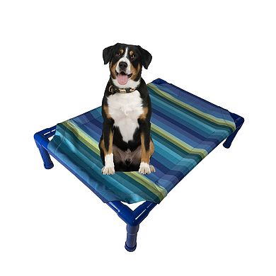 Truman + Teddy (Waterfall) Easy-to-clean Handcrafted Elevated, Cot-Style Dog Bed 