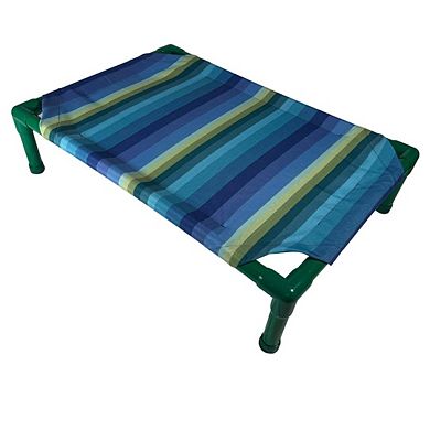 Truman + Teddy (Waterfall) Easy-to-clean Handcrafted Elevated, Cot-Style Dog Bed 