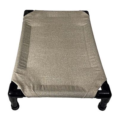 Truman + Teddy (Flax) Easy-to-clean Handcrafted Elevated, Cot-Style Dog Bed 