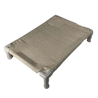 Truman + Teddy (Flax) Easy-to-clean Handcrafted Elevated, Cot-Style Dog Bed